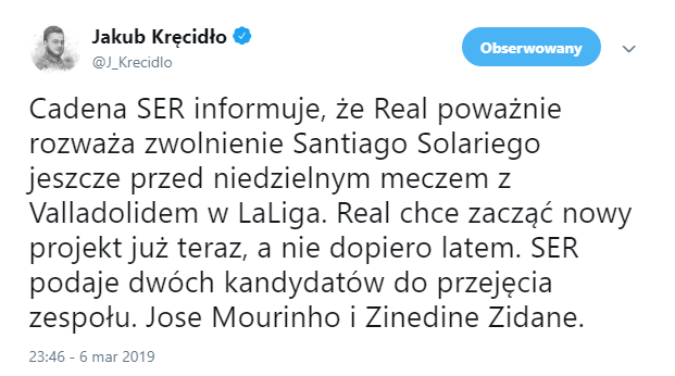 Solari zwolniony jeszcze w tym tygodniu? DWÓCH KANDYDATÓW NA JEGO NASTĘPCĘ